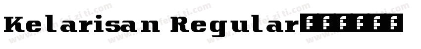 Kelarisan Regular字体转换